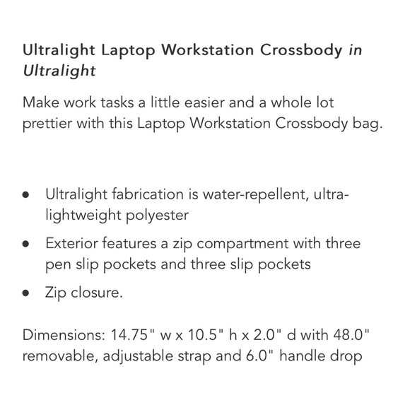 NWT Vera Bradley Ultralight Laptop Workstation Crossbody Tropical Floral Pattern - Picture 5 of 5